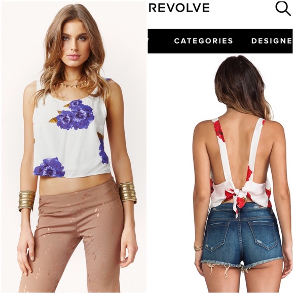 WINSTON WHITE Revolve Black Daria Tie Dye Open Back Crop Top NWT $128 Boho Fest - Picture 2 of 6